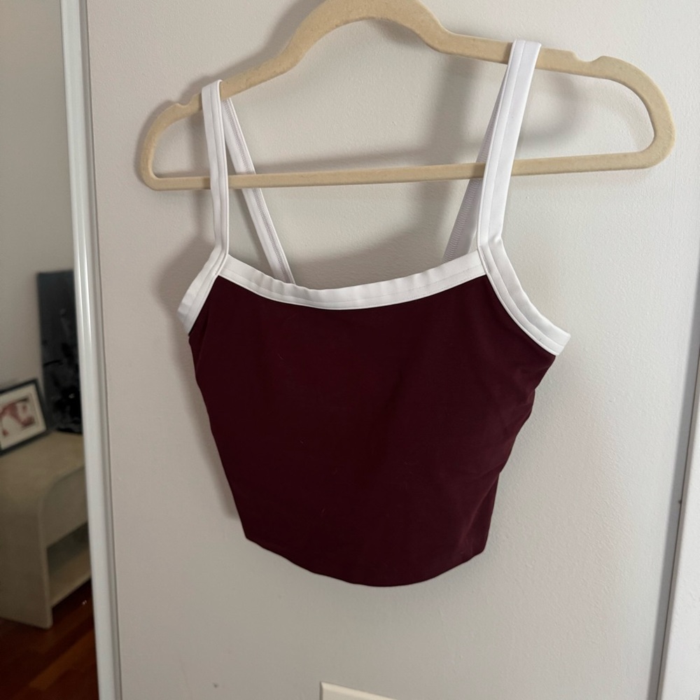 ABERCROMBIE YPB studioFLEX Cami Tank - Red Wine - Picture 4 of 6